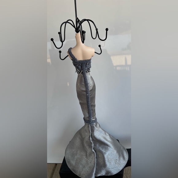 Jewelry Organizer Tree Stand Lady's Sequin Pencil Dress Form Hooks Vanity Doll - Picture 5 of 5